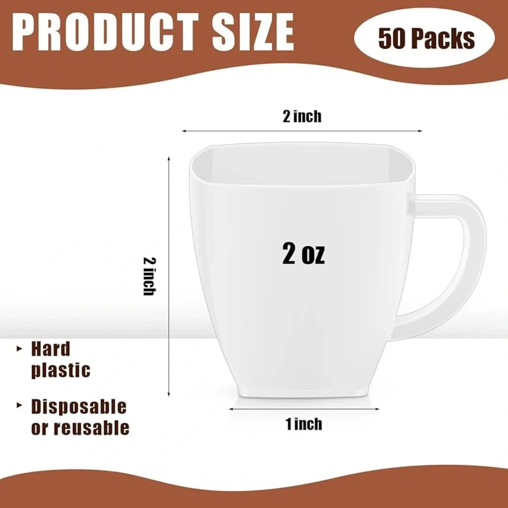 50pcs miniature Disposable Tea cups